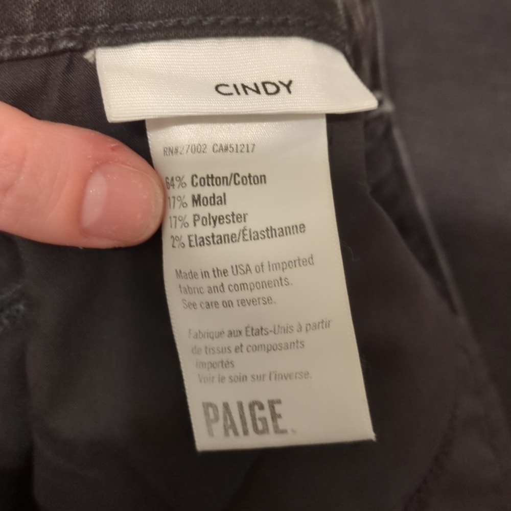 Paige Cindy endless night black high rise straight leg jeans - Picture 8 of 10